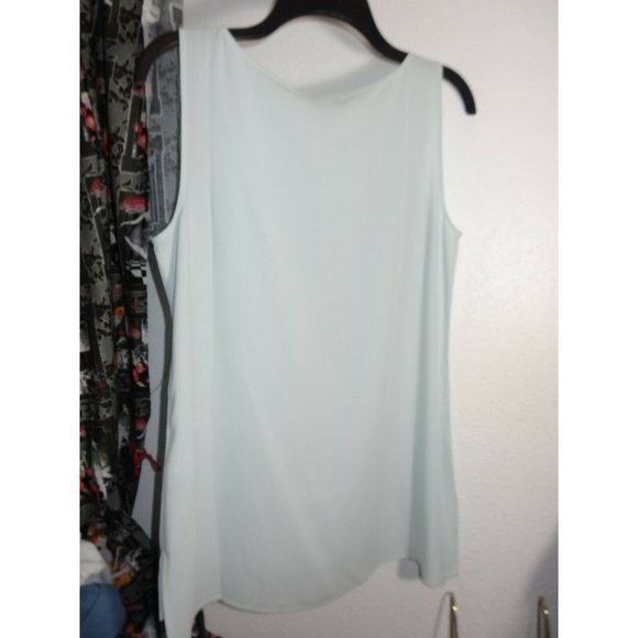 NWT Eileen Fisher Scoopneck PS Clearwater Bateau Neck Long Shell Tank $218 - Picture 5 of 8